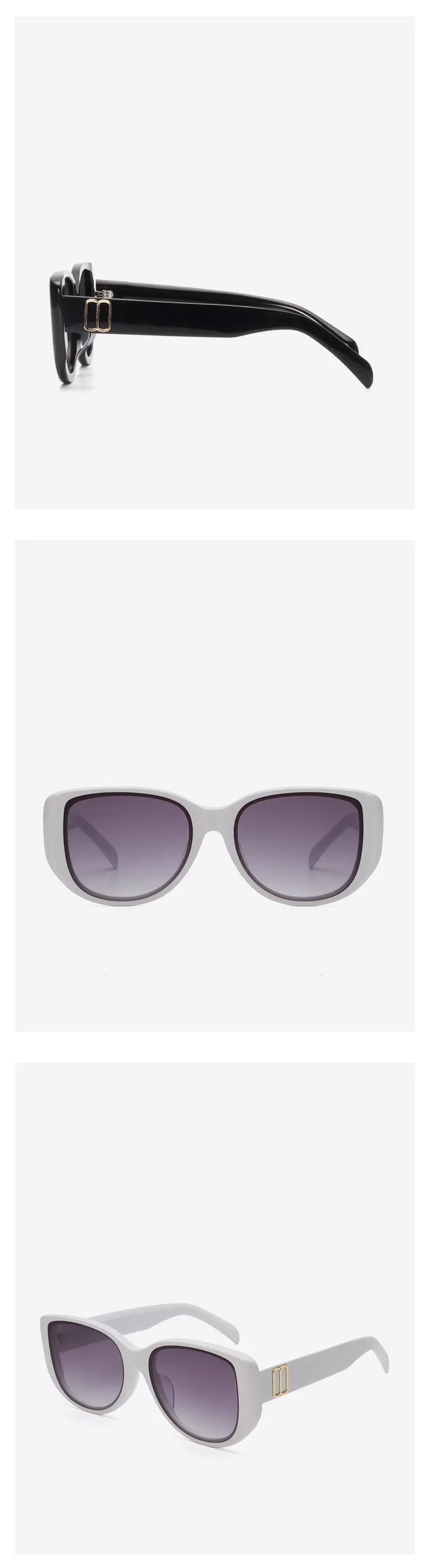 Women Anti-UV Sunglasses Black Brown Tortue Print — feature 20