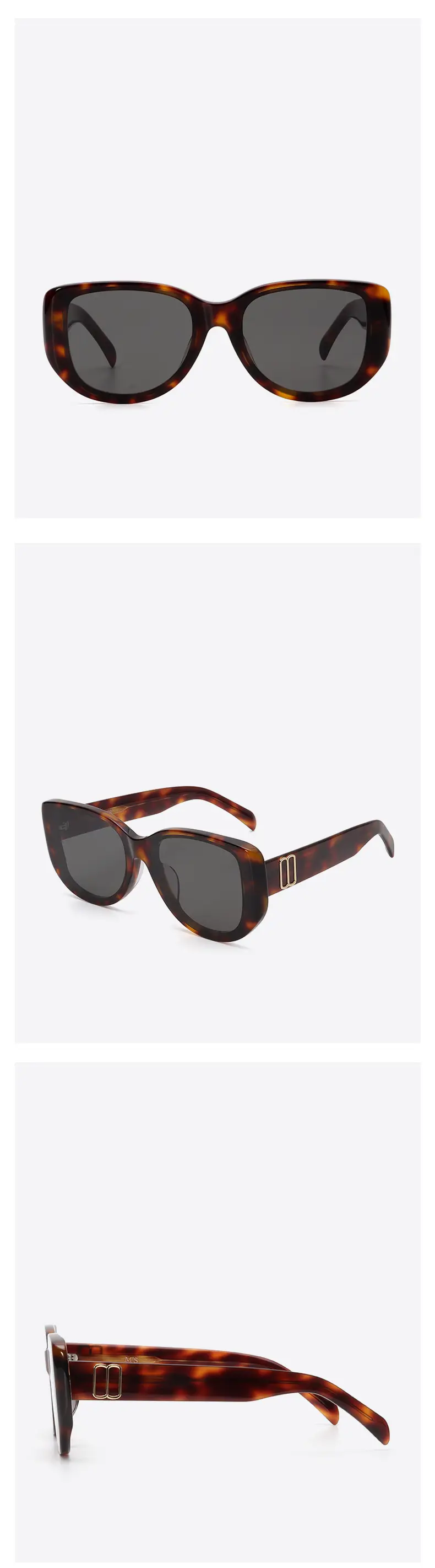 Women Anti-UV Sunglasses Black Brown Tortue Print — feature 21