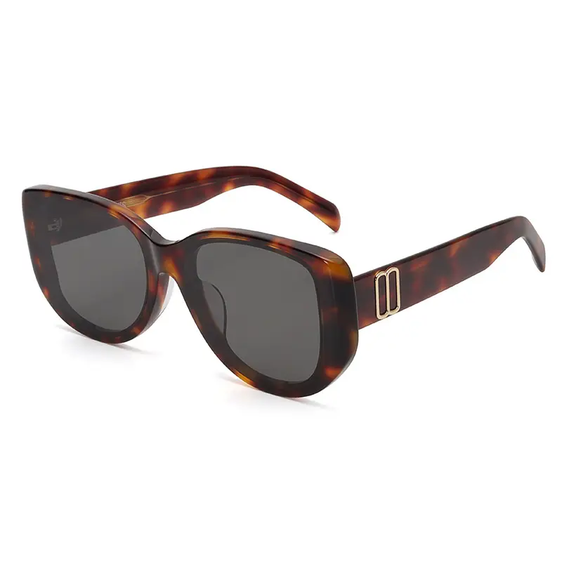 Women Anti-UV Sunglasses Black Brown Tortue Print - Image 2