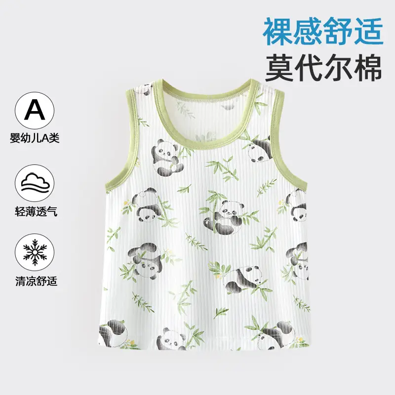 Modal Baby Camisole Summer Top for Boys Girls - Image 2