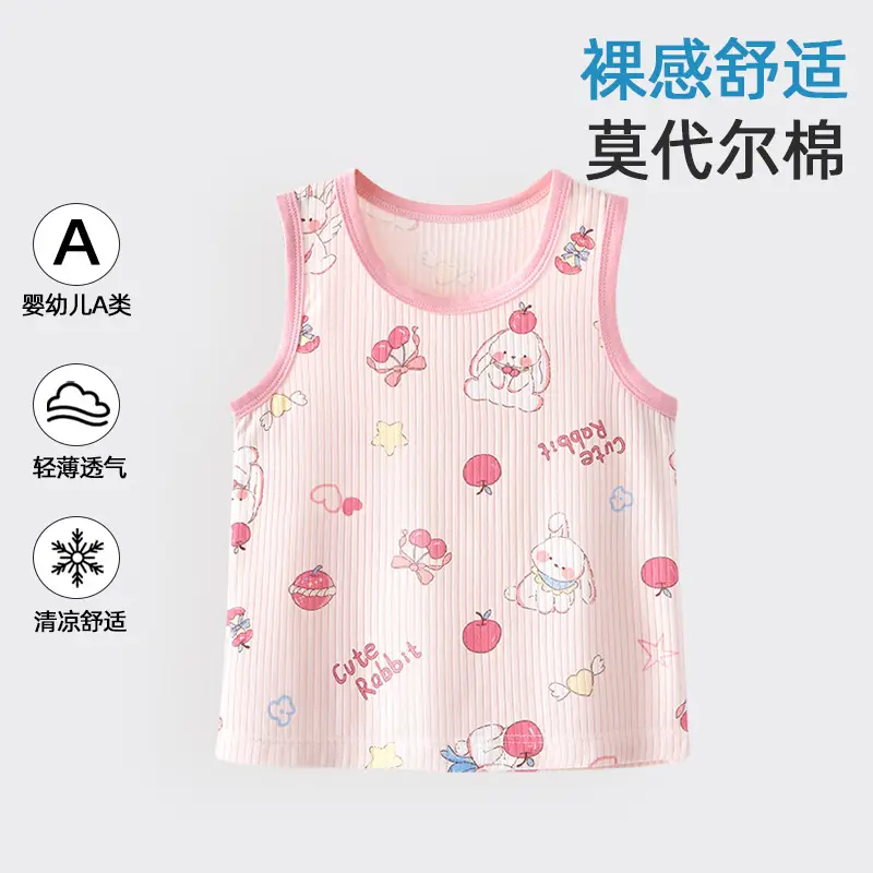 Modal Baby Camisole Summer Top for Boys Girls - Image 4
