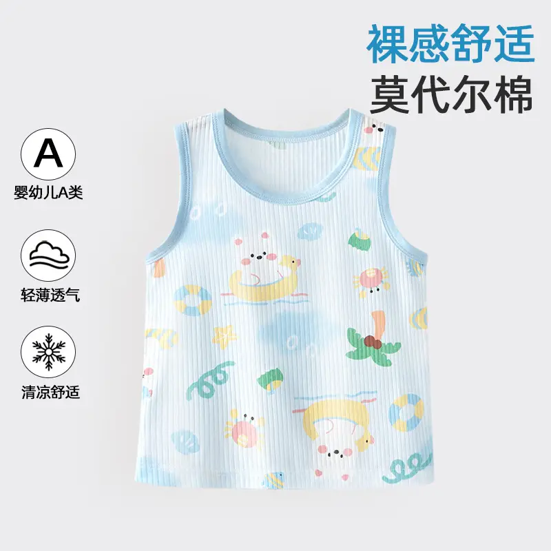 Modal Baby Camisole Summer Top for Boys Girls - Image 5
