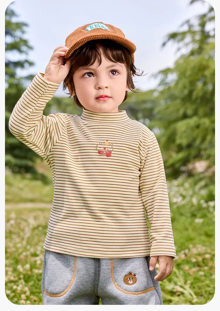 Duduja Kids Cotton T-Shirt Cream 7A Base Layer — feature 14