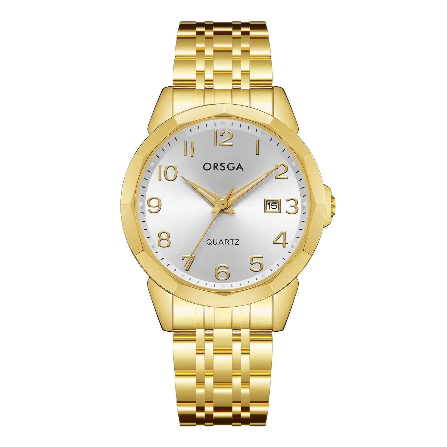 Orsga Black Leather Quartz Watch for Men - Image 11