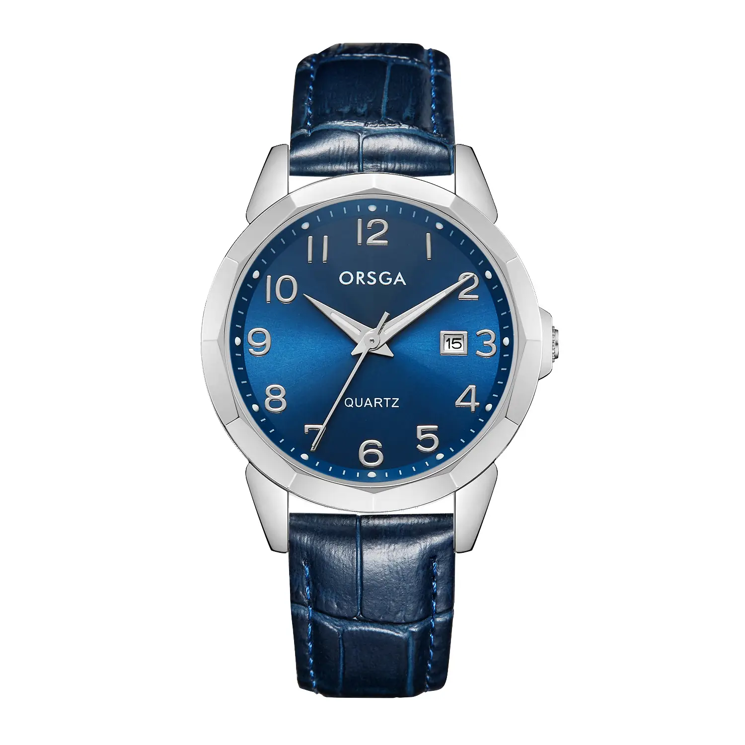 Orsga Black Leather Quartz Watch for Men - Image 16