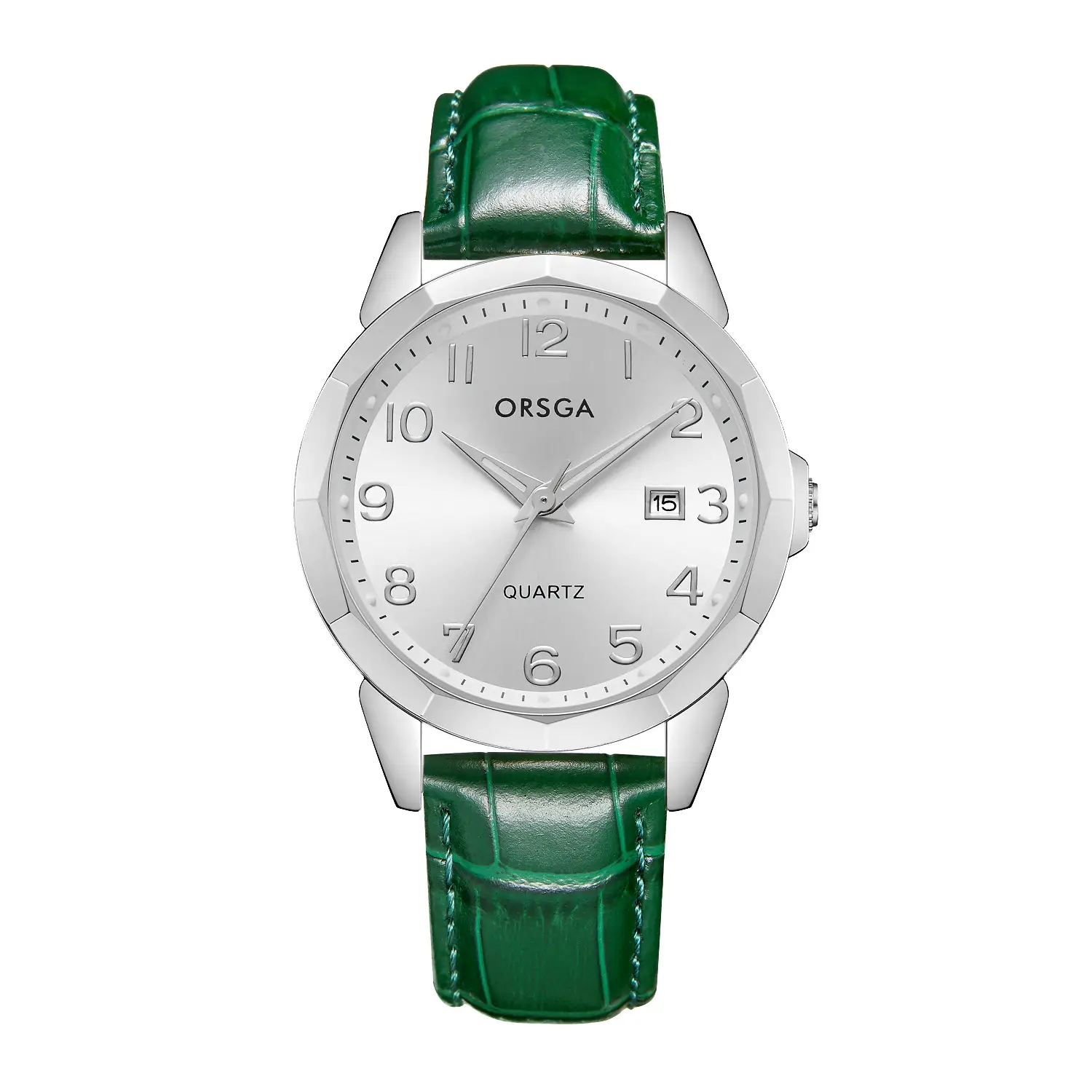 Orsga Black Leather Quartz Watch for Men - Image 20