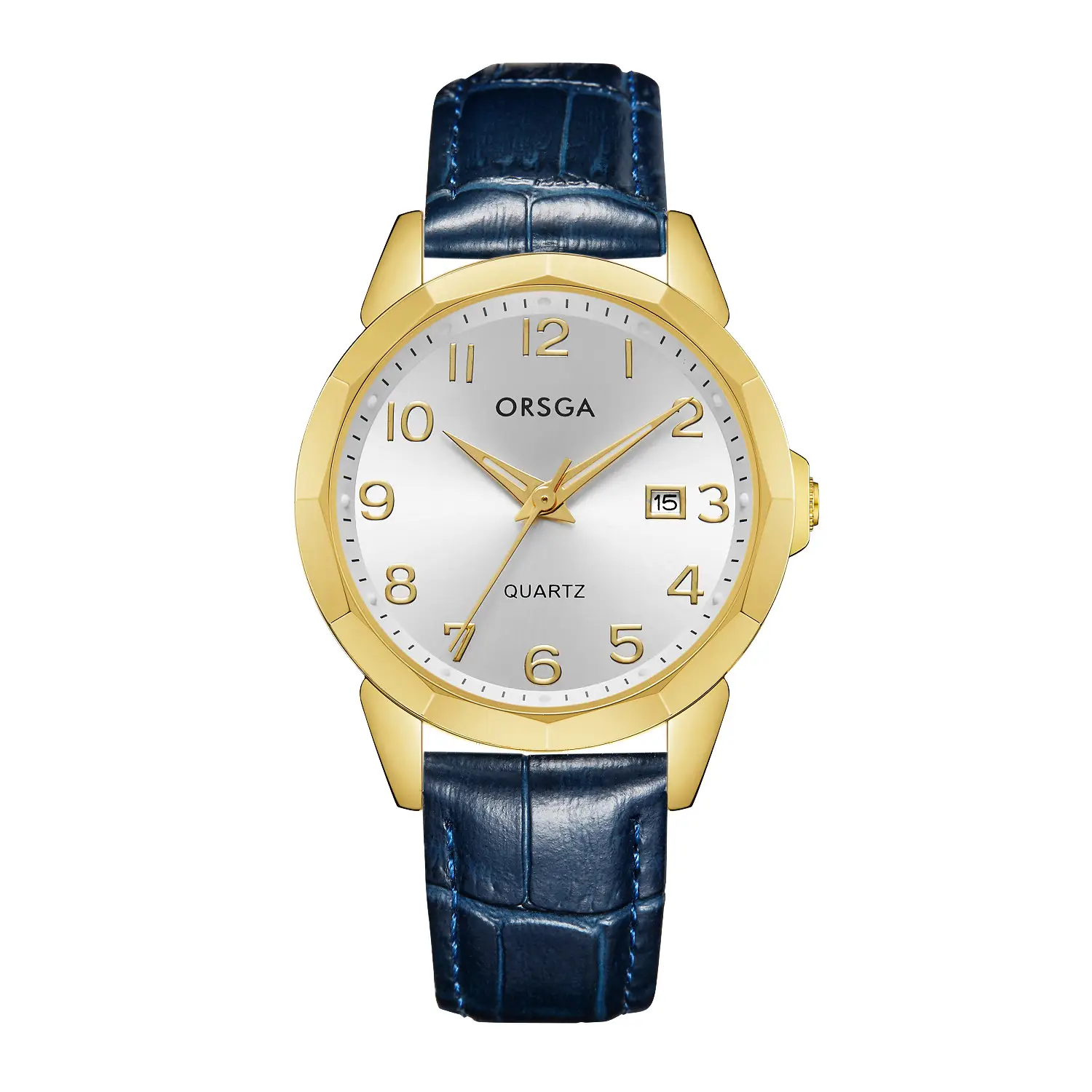 Orsga Black Leather Quartz Watch for Men - Image 26