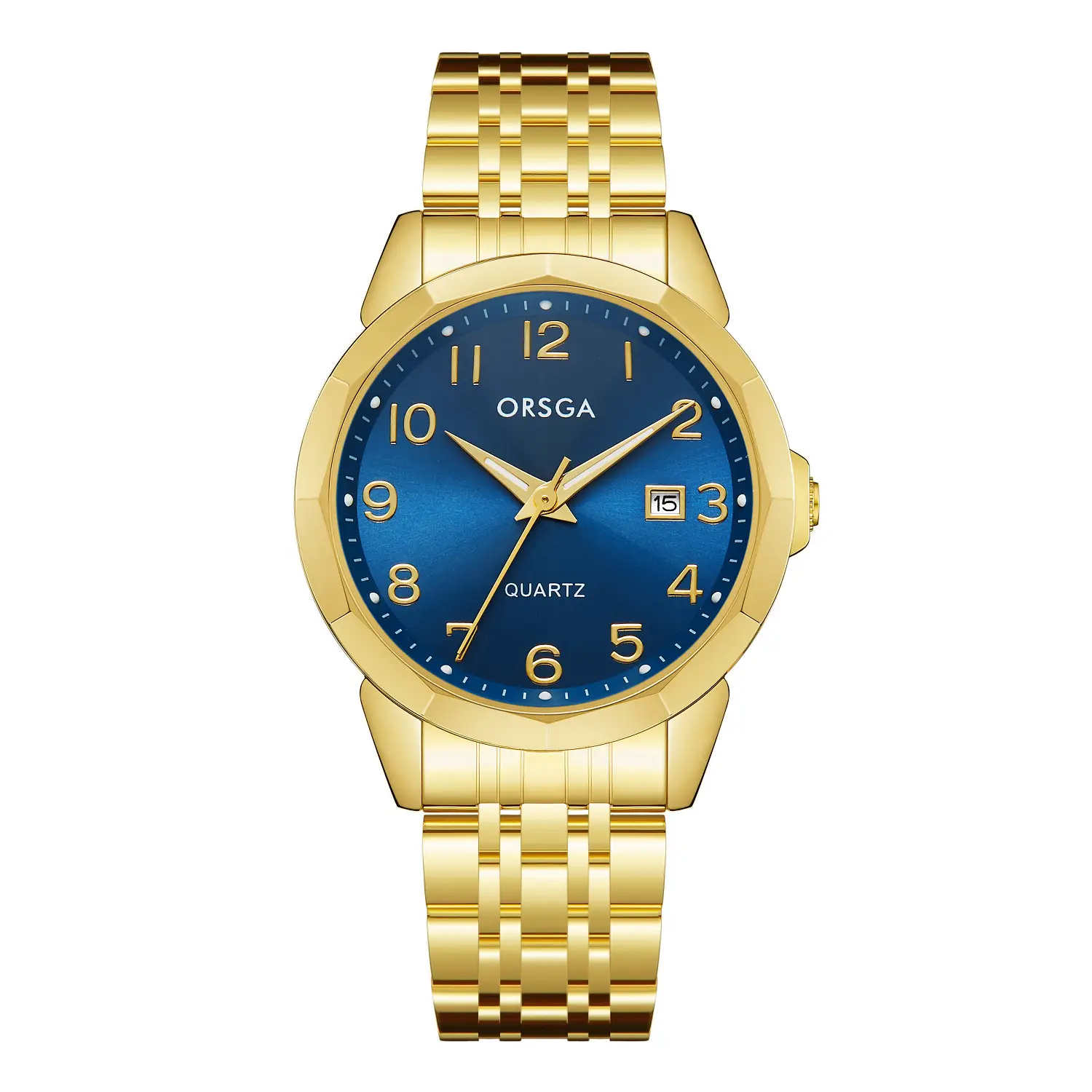Orsga Black Leather Quartz Watch for Men - Image 9