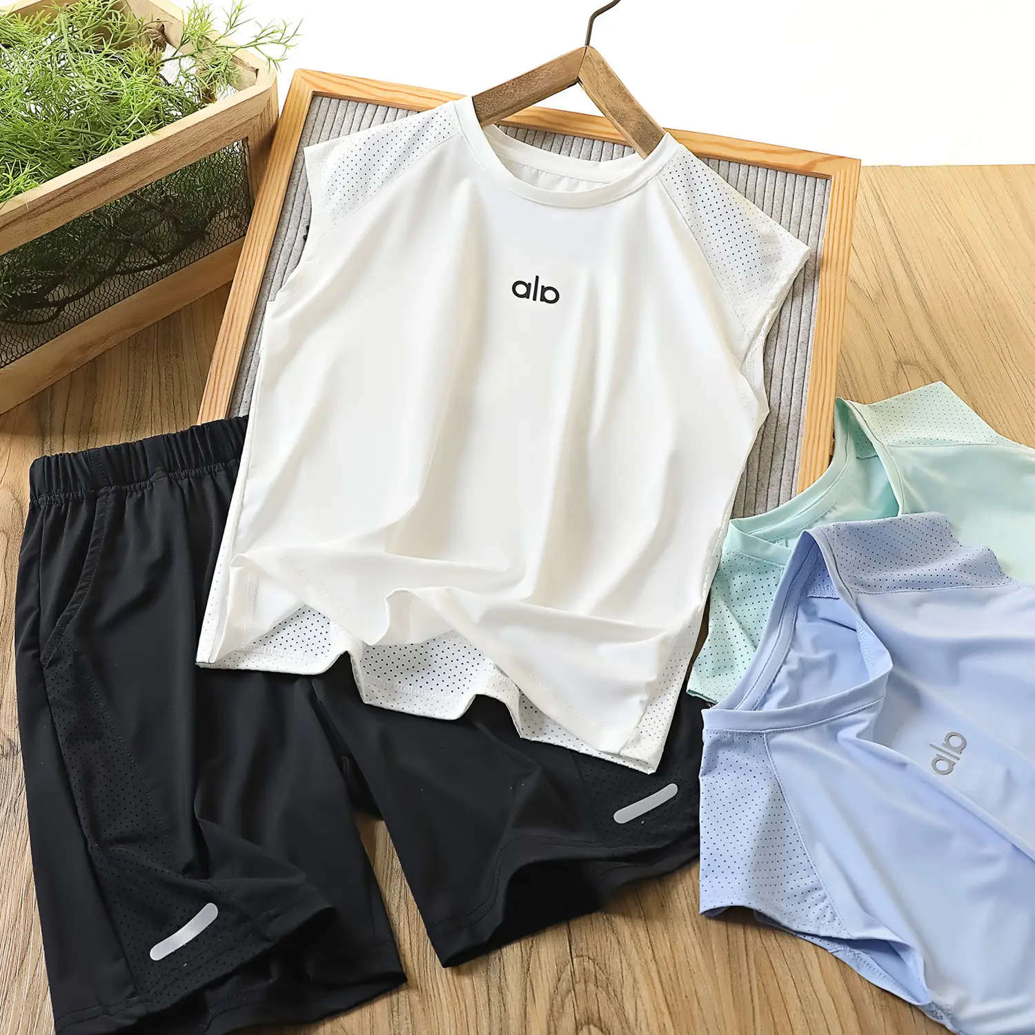 Children's Quick-Drying Suit White Black Vest Shorts â feature 6