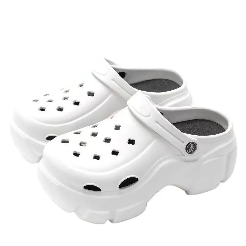 Black Embellished Clogs for Women with Chain & Pearl Decor