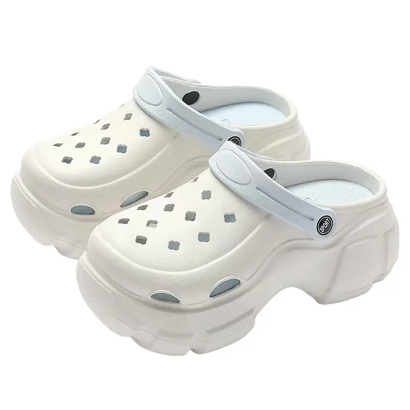 Black Embellished Clogs for Women with Chain & Pearl Decor