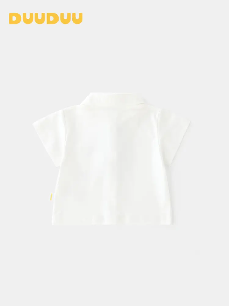 Duuduu Baby Cotton Short Sleeve Top White - Image 4