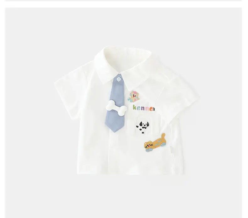 Duuduu Baby Cotton Short Sleeve Top White — feature 18