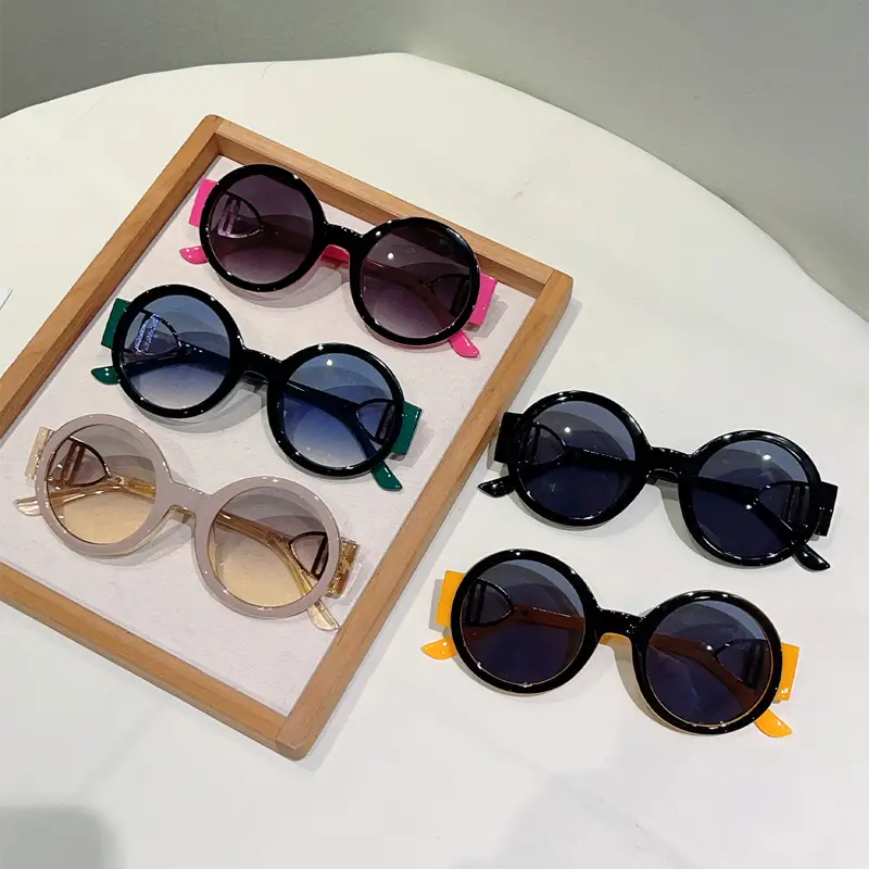 Pink Triangle Sunglasses with Gold Plated Buckle - Image 9