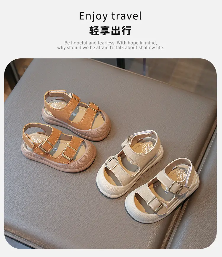 Boys' Closed-Toe Sandals 2025 Summer Tan — feature 1