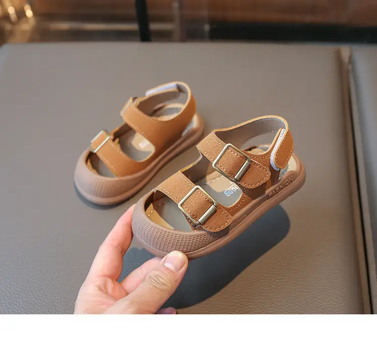 Boys' Closed-Toe Sandals 2025 Summer Tan — feature 13