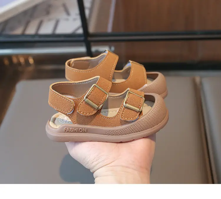 Boys' Closed-Toe Sandals 2025 Summer Tan — feature 14