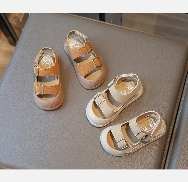 Boys' Closed-Toe Sandals 2025 Summer Tan — feature 7