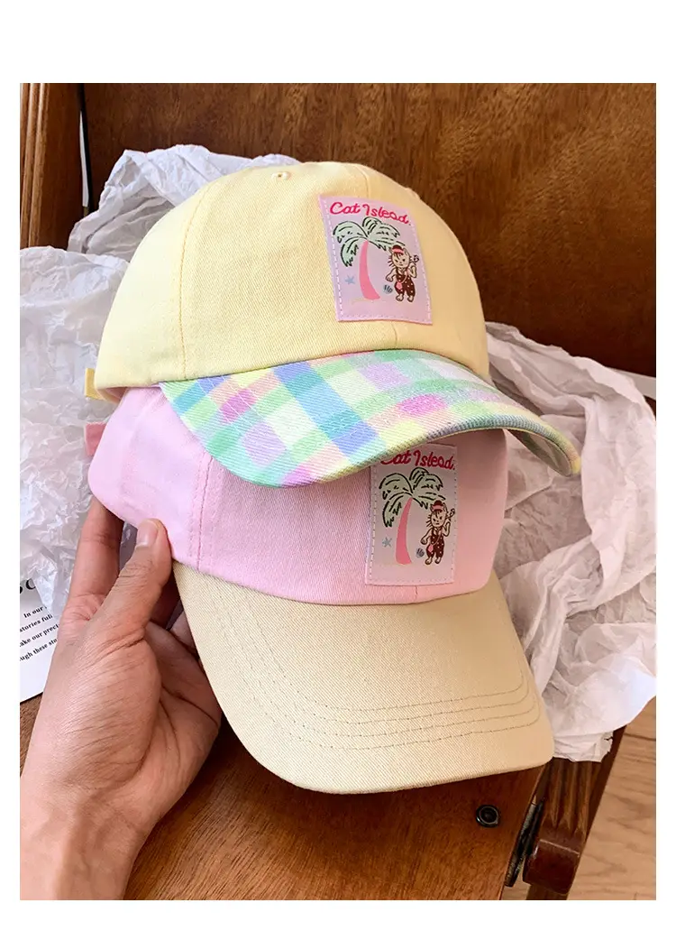 Korean Style Plaid Baseball Cap for Women — feature 11