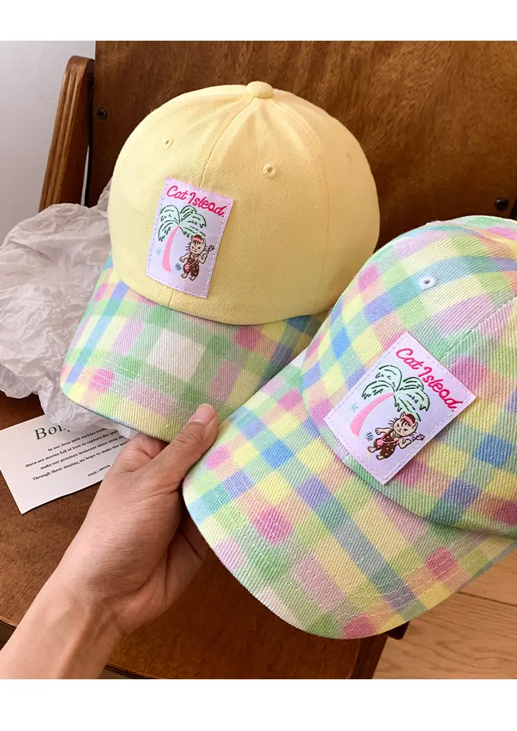 Korean Style Plaid Baseball Cap for Women — feature 9