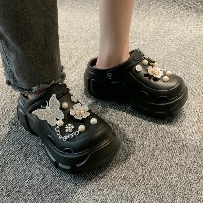 2025 Black EVA Heel Sandals for Women - Image 33