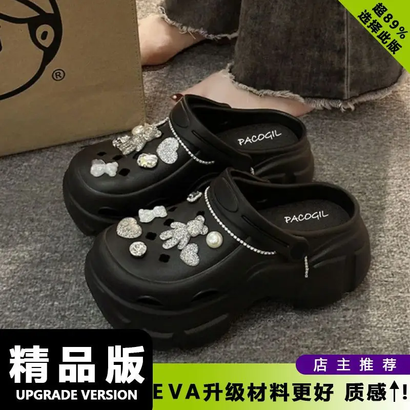 2025 Black EVA Heel Sandals for Women - Image 41