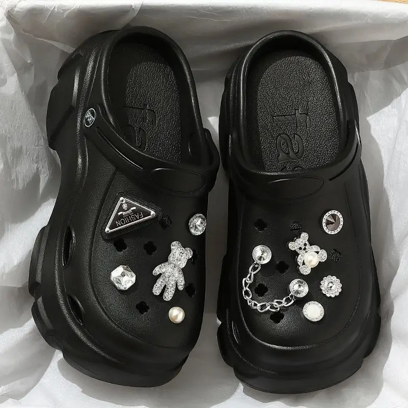 2025 Black EVA Heel Sandals for Women - Image 45