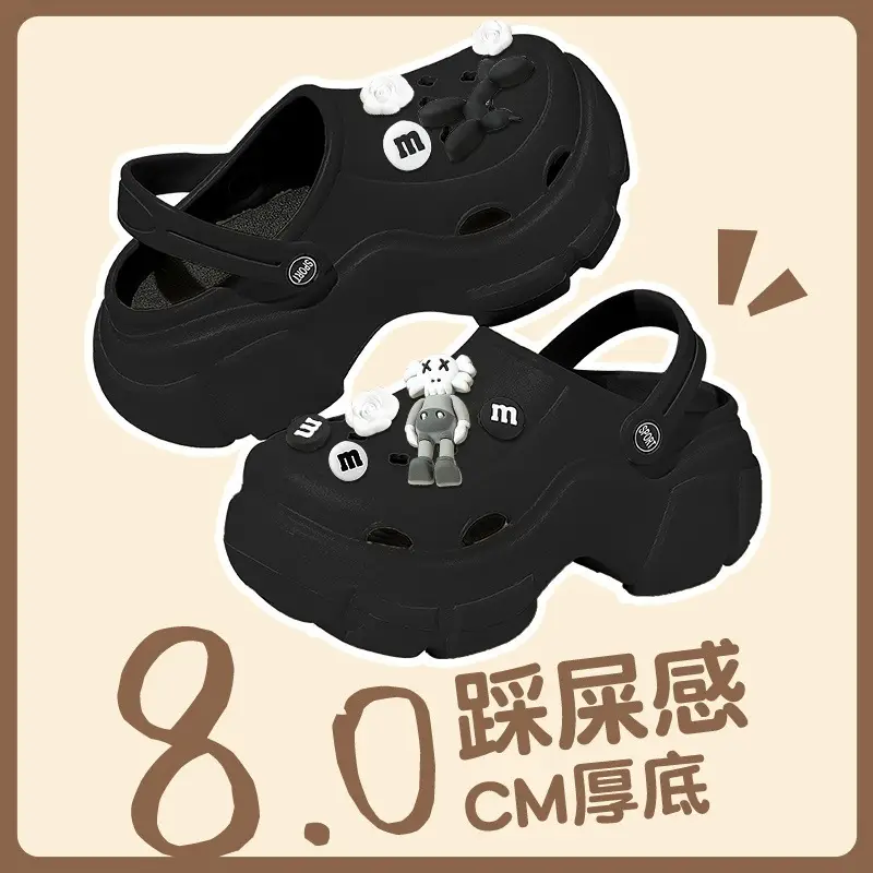 2025 Black EVA Heel Sandals for Women - Image 51