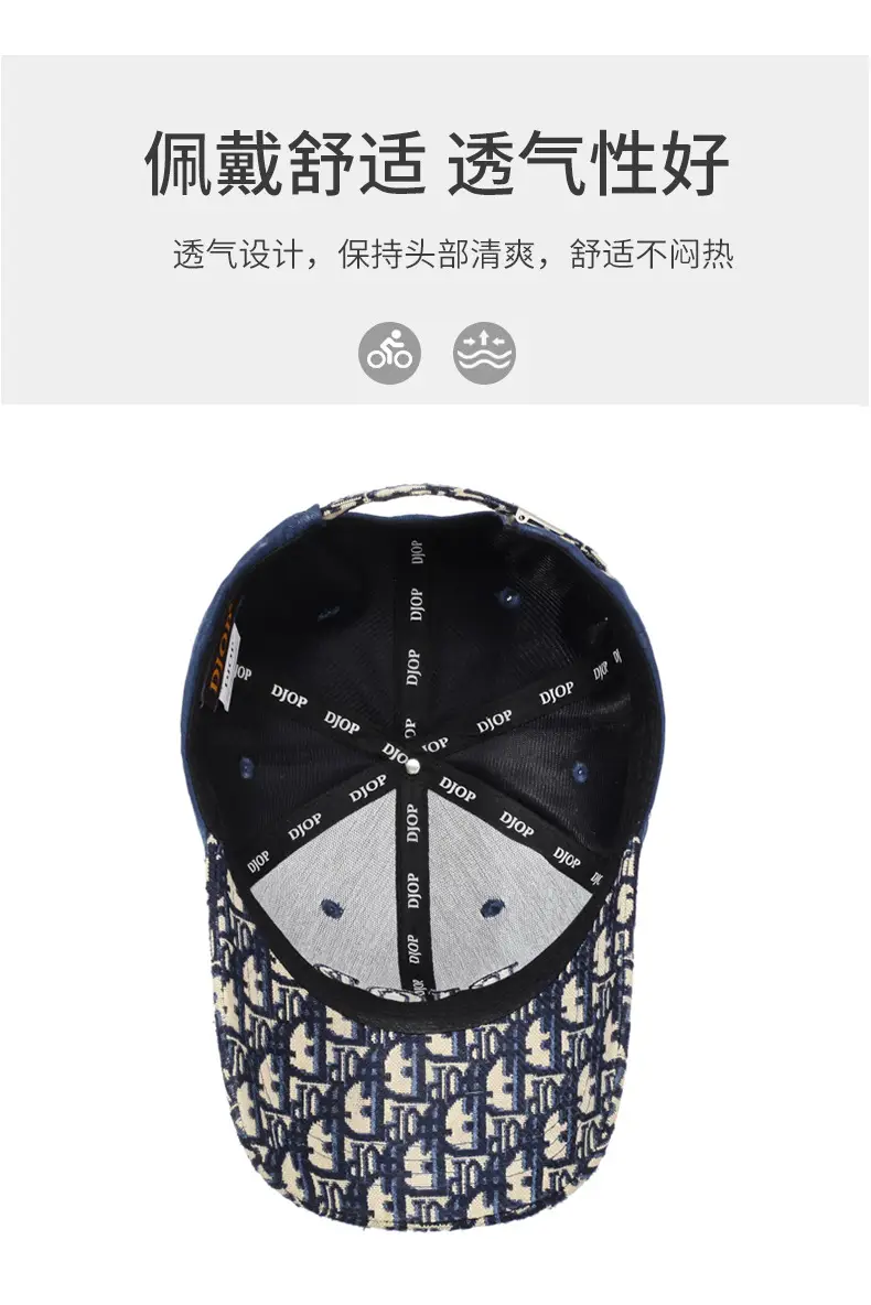 Women Embroidered Letter Baseball Cap Blue — feature 5