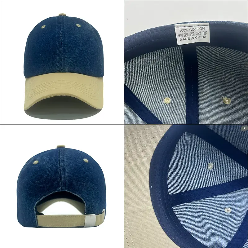 Women Blue Denim Baseball Cap Sun Visor — feature 1