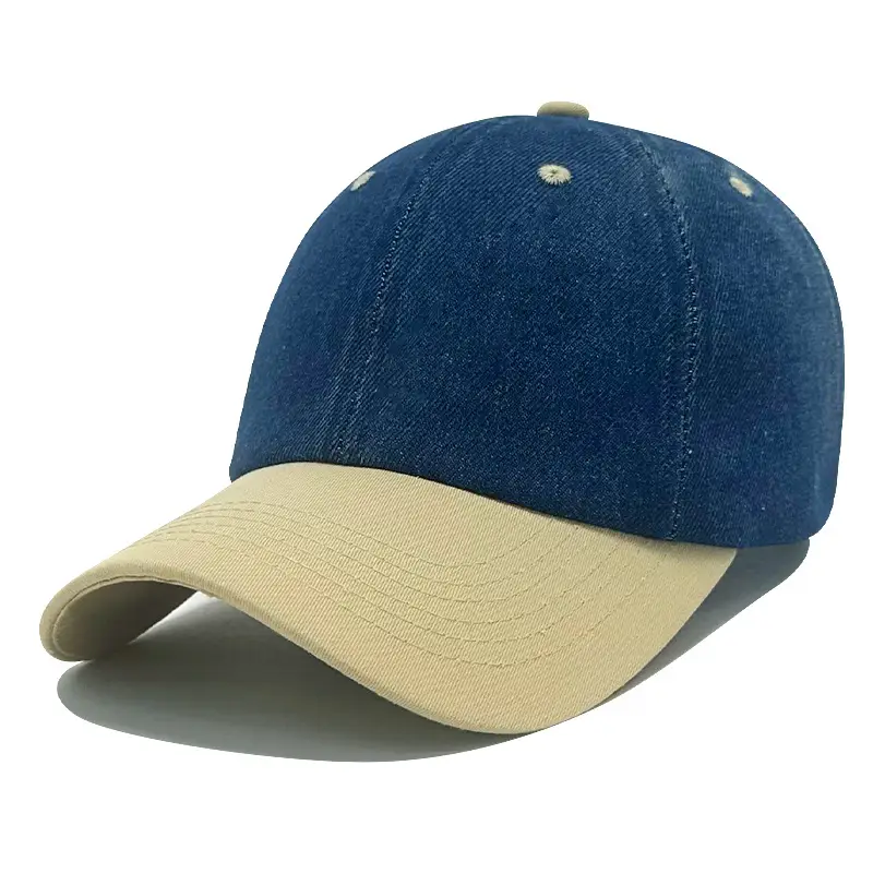 Women Blue Denim Baseball Cap Sun Visor - Image 3
