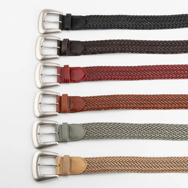Black Cross-Border Women's Belt with Pin Buckle