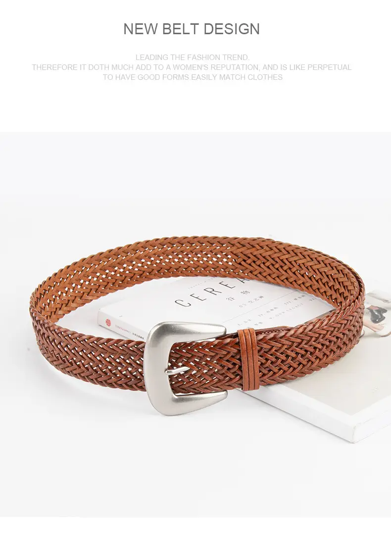 Black Cross-Border Women's Belt with Pin Buckle — feature 13