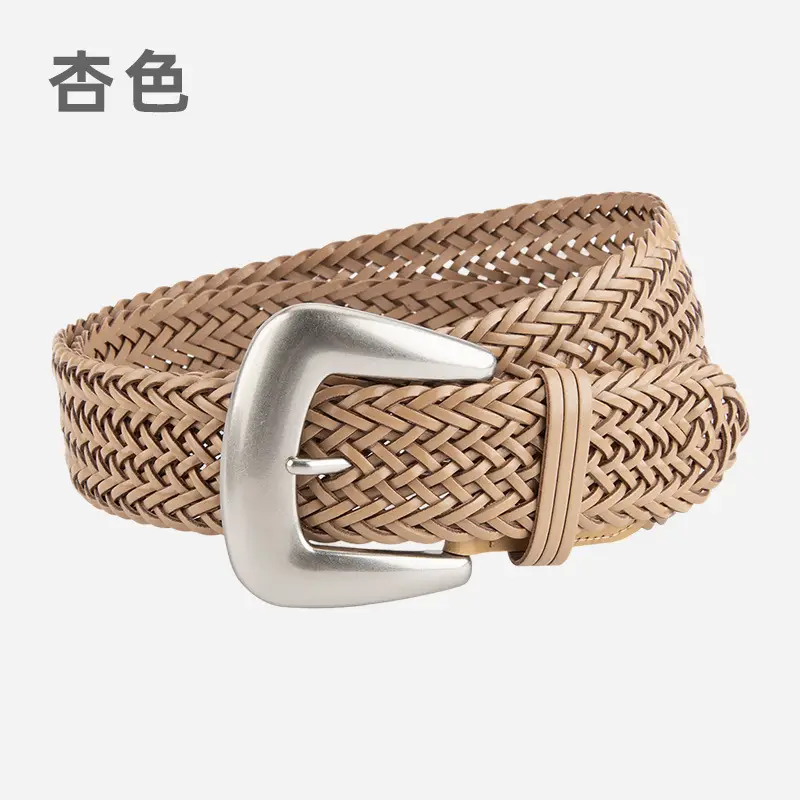 Black Cross-Border Women's Belt with Pin Buckle