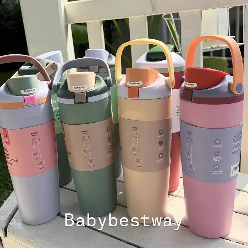 Cross-Border Cartoon Fruit Cup 304 Stainless Steel Thermos Cup Large Capacity Portable Double Drinking Cup Outdoor Sports Water Bottle