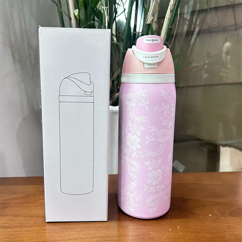 Cross-Border Cartoon Fruit Cup 304 Stainless Steel Thermos Cup Large Capacity Portable Double Drinking Cup Outdoor Sports Water Bottle