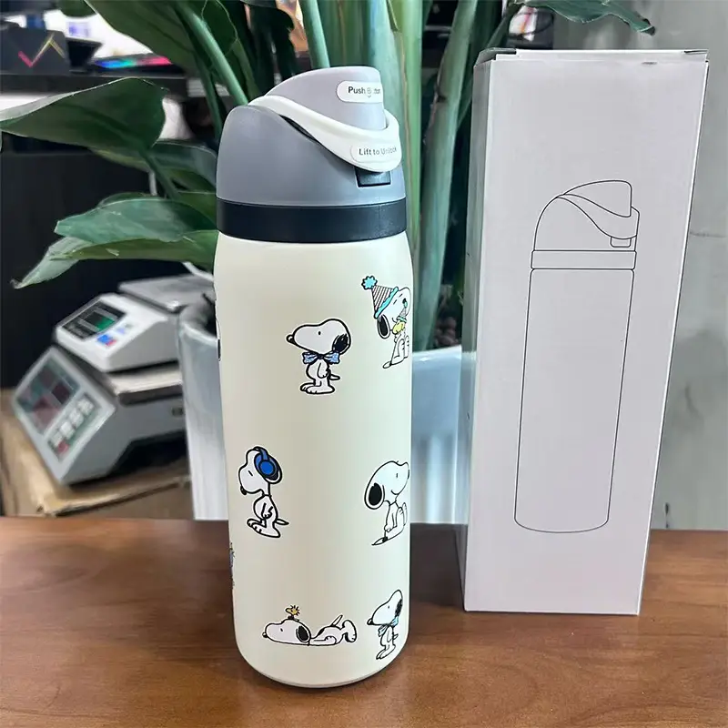 Cross-Border Cartoon Fruit Cup 304 Stainless Steel Thermos Cup Large Capacity Portable Double Drinking Cup Outdoor Sports Water Bottle