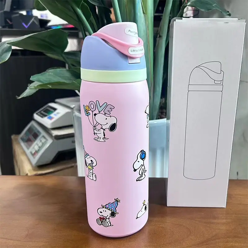 Cross-Border Cartoon Fruit Cup 304 Stainless Steel Thermos Cup Large Capacity Portable Double Drinking Cup Outdoor Sports Water Bottle