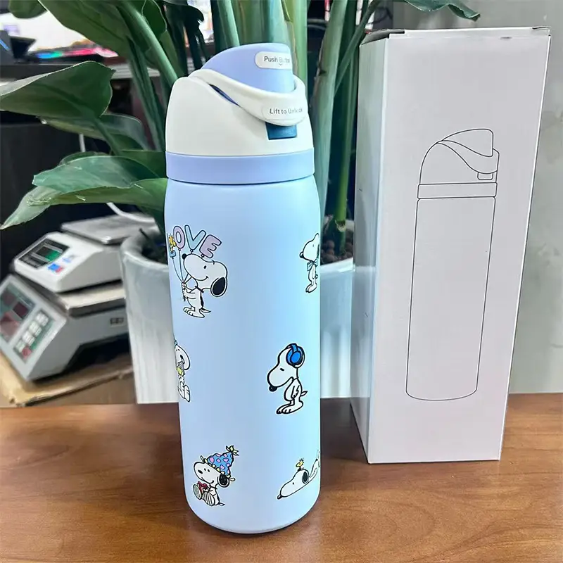 Cross-Border Cartoon Fruit Cup 304 Stainless Steel Thermos Cup Large Capacity Portable Double Drinking Cup Outdoor Sports Water Bottle