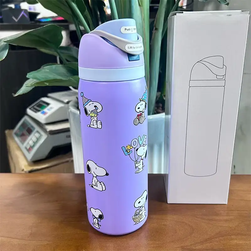Cross-Border Cartoon Fruit Cup 304 Stainless Steel Thermos Cup Large Capacity Portable Double Drinking Cup Outdoor Sports Water Bottle