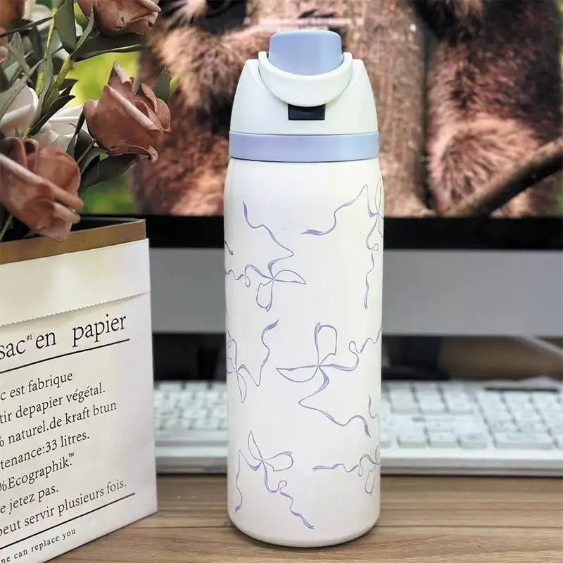 Cross-Border Cartoon Fruit Cup 304 Stainless Steel Thermos Cup Large Capacity Portable Double Drinking Cup Outdoor Sports Water Bottle