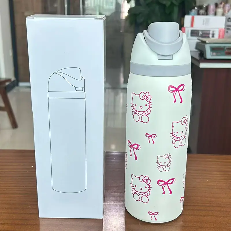 Cross-Border Cartoon Fruit Cup 304 Stainless Steel Thermos Cup Large Capacity Portable Double Drinking Cup Outdoor Sports Water Bottle