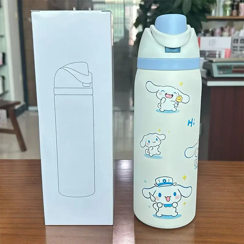 Cross-Border Cartoon Fruit Cup 304 Stainless Steel Thermos Cup Large Capacity Portable Double Drinking Cup Outdoor Sports Water Bottle