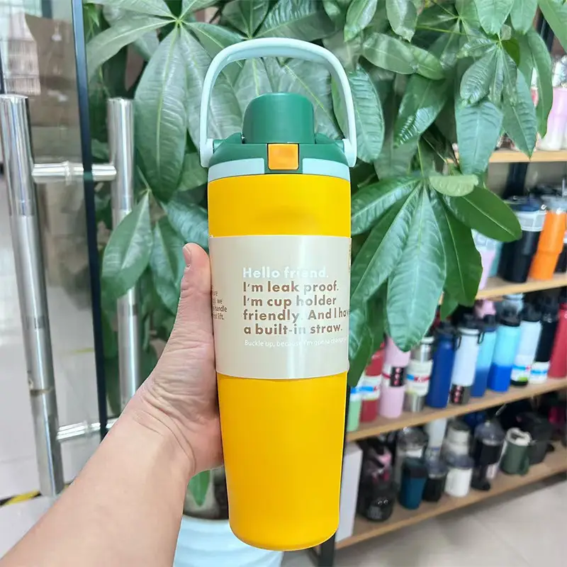 Cross-Border Cartoon Fruit Cup 304 Stainless Steel Thermos Cup Large Capacity Portable Double Drinking Cup Outdoor Sports Water Bottle