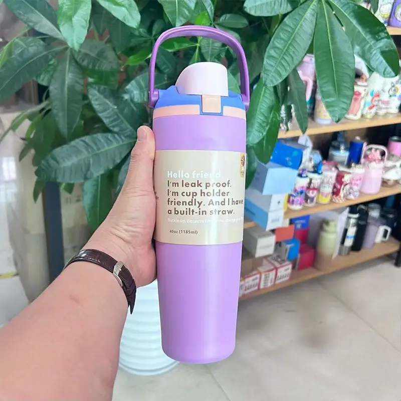 Cross-Border Cartoon Fruit Cup 304 Stainless Steel Thermos Cup Large Capacity Portable Double Drinking Cup Outdoor Sports Water Bottle