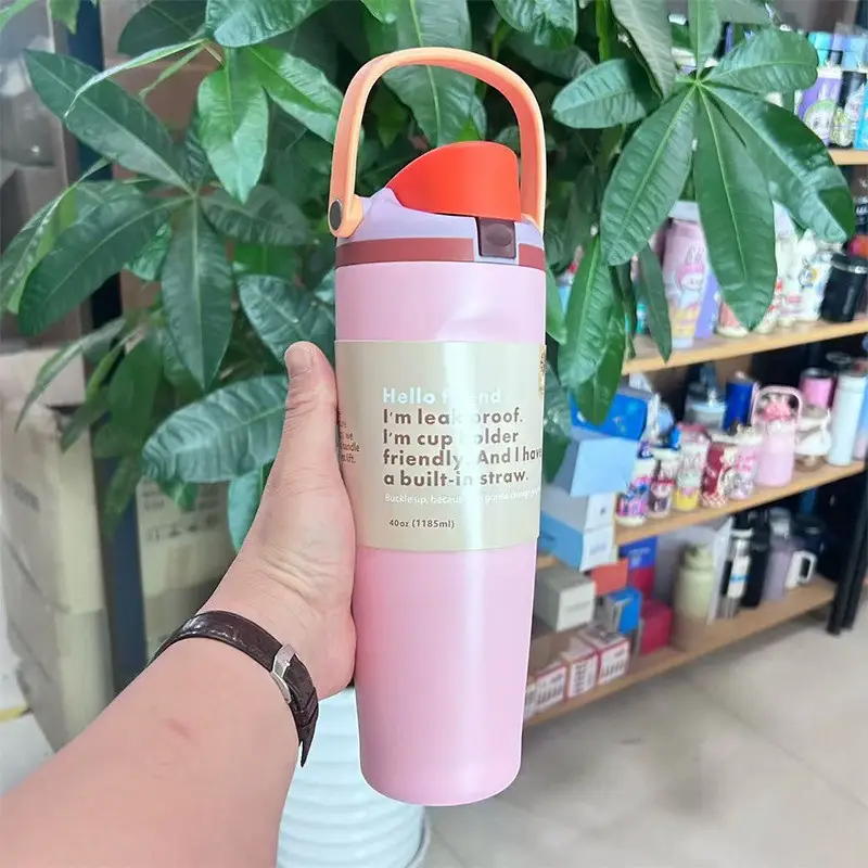 Cross-Border Cartoon Fruit Cup 304 Stainless Steel Thermos Cup Large Capacity Portable Double Drinking Cup Outdoor Sports Water Bottle