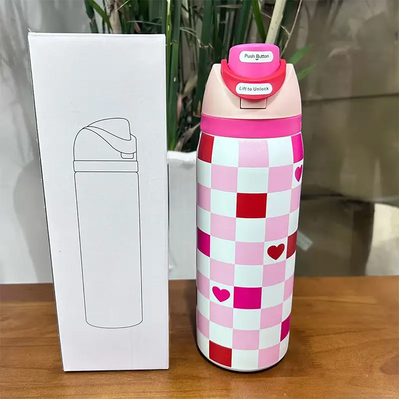 Cross-Border Cartoon Fruit Cup 304 Stainless Steel Thermos Cup Large Capacity Portable Double Drinking Cup Outdoor Sports Water Bottle
