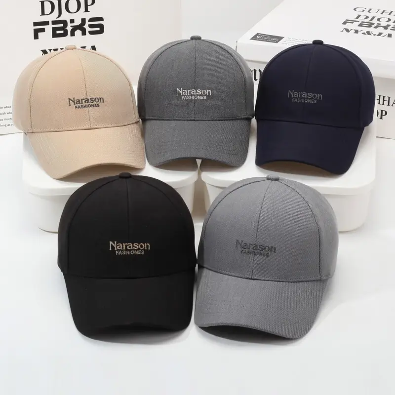 Men's Grey Knitted Baseball Cap Korean Style - Image 9
