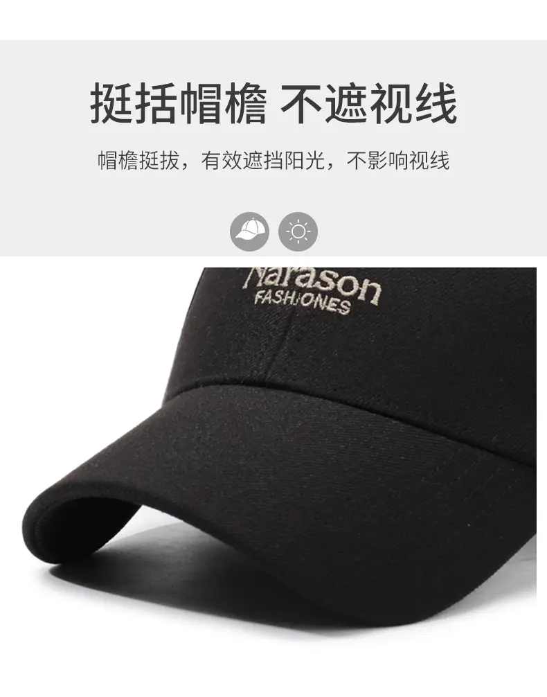 Men's Grey Knitted Baseball Cap Korean Style — feature 2