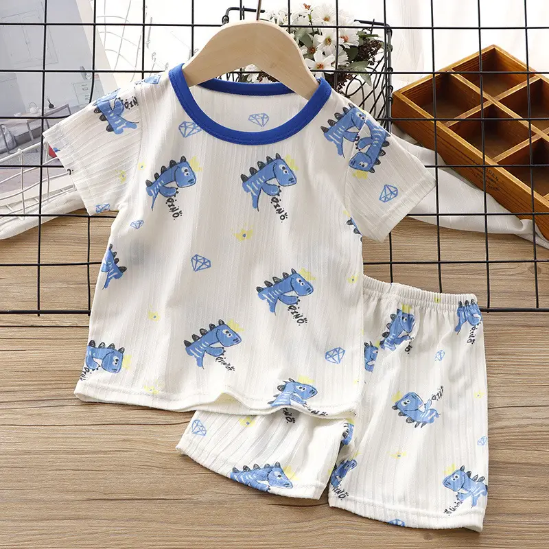 Baby Girl Printed T-Shirt & Shorts Set White - Image 3